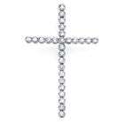   Gold Large Round Diamond Cross Pendant .36 ct (G H Color, SI2 Clarity