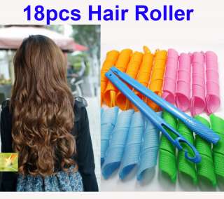 18pcs New Magic Leverag Circle Hair Styling Roller Curler High Speed 