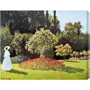  Woman in Park with Poppies AZV00689 metal print