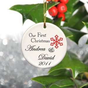   Baby Keepsake: Our First Christmas Personalized Ornament Style 4: Baby