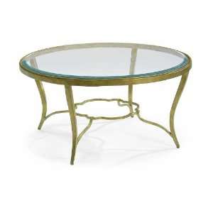 Round Cocktail Table by Bernhardt   Antique Gold/Silver (500 016 