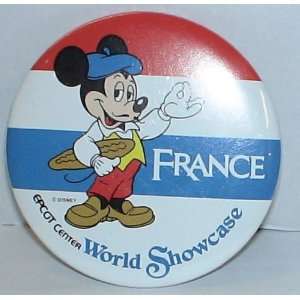  2 Disney World Epcot France Promotional Button 