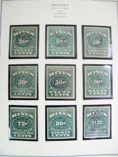 US Stamps Wine Revenue Collection Catalogues $3,500  