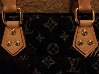 LOUIS VUITTON Monogram Denim Patchwork Bowly Bag Handbag MM LV  