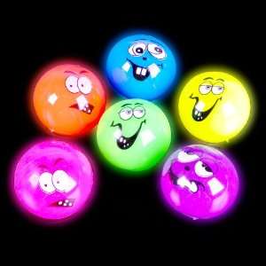  Flashing Funny Face Balls (1 dz) Toys & Games