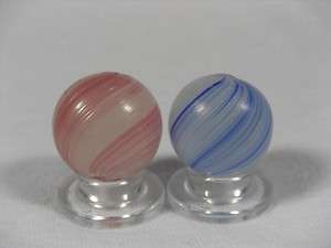 RARE ANTIQUE GERMAN BANDED OPAQUE MARBLES 23/32 11/16  