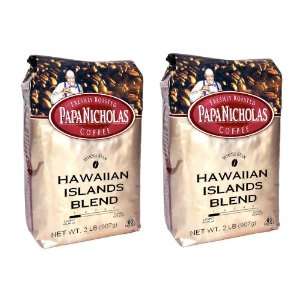   Coffee Hawaiian Islands Blend, Two 2 lbs., 100% Arabica, Whole Bean