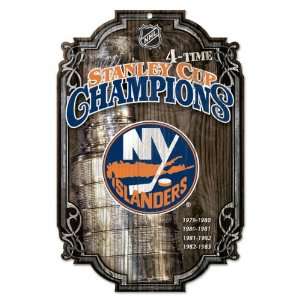  New York Islanders Champion 11x17 Wood Sign Sports 