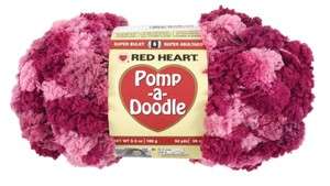 Red Heart Pomp A Doodle Yarn   Berries & Cream  