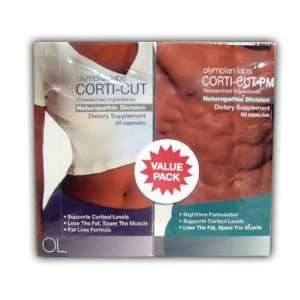 Olympian Labs Corti cut And Corti cut Pm Twin Pack (Packaging May Vary 