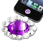 LUXURY Home button Sticker for Apple iPod Touch 1 2 3 4 G Purple Bling 