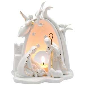 Appletree Design Bethlehem Holy Family Nativity Tea Light, 7 1/2 Inch 