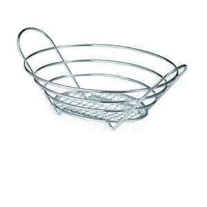 Tablecraft Chrome Plated Heavy Metal Wire Oval Basket  11 1/2 X 8 3/4 