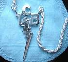 ELVIS TCB SOLID 925 STERLING SILVER PENDANT NECKLACE 24 inch
