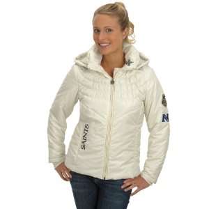  Pro Line New Orleans Saints Womens Quilted Puff Jacket 