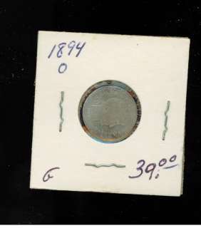 1894 O USA Dime 10 cent coin  