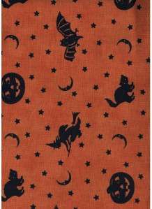 HAUNTED MANSION SILHOUETTES HALLOWEEN~ Cotton Fabric  