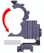 NEW RAP4 PAINTBALL GUN SIDEWINDER SCOPE MOUNT W/ RAIL  