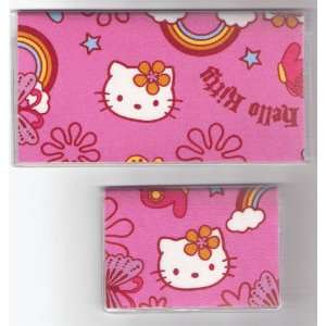  Checkbook Cover Debit Set Made with Hello Kitty Pink 