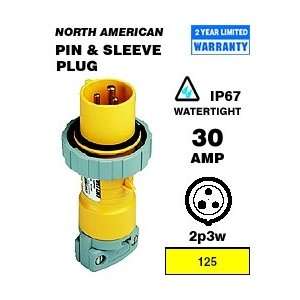    Leviton 330P4W 30 Amp 125 Volt Pin & Sleeve Plug