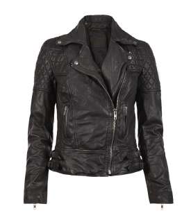 Walker Leather Jacket, Women, Leather, AllSaints Spitalfields