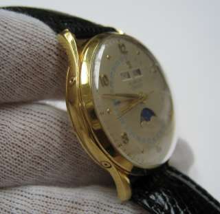 Gubelin Ipso Matic Moon Phase Day Date Month 18K Watch  
