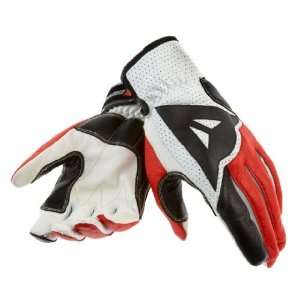   : DAINESE VINTAGE RACER LEATHER GLOVES WHITE/BLACK/RED XL: Automotive