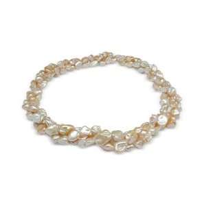   Biwa Triple strand Freshwater cultured pearl necklace: American Pearl