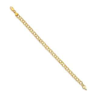  14k Yellow Gold 5.6mm Lite Charm Bracelet 7 Jewelry