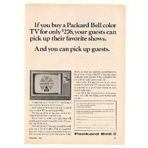   Packard Bell Motel Hotel Color TV Television Print Ad