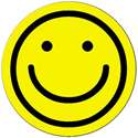 SMILEY FACE pin/button happy retro peace badge hippy  