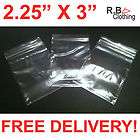 100 SMALL RE SEALABLE PLASTIC BAGS JEWELLERY 2.25 X 3 INCH