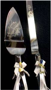 SIMPSONS Lot Wedding Cake Knife Server Glasses Garter 1  