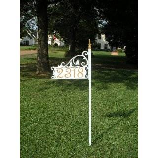  Mayne 5812 WH Woodhaven Address Sign Post, White