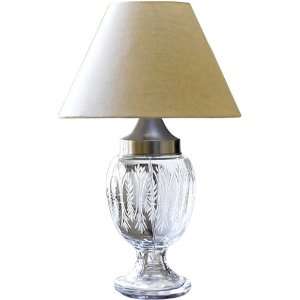  Etched Glass and Silver Plated Brass Wheat Lamp: Home 