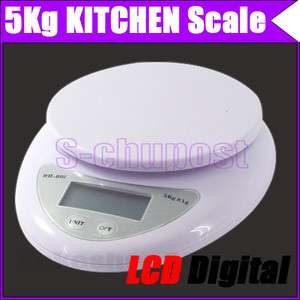   5Kg/1g Food Diet KITCHEN COUTING Weighing Postal Balance Scale 5000g