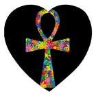   Collectibles Jigsaw Puzzle Heart of Ankh with Flowers in 60s Colors