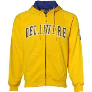 Delaware Fightin Blue Hens Yellow Automatic Full Zip Hoody Sweatshirt