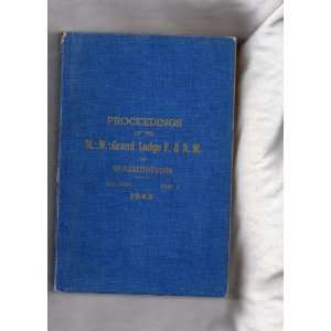 MASONIC 1947 Grand Lodge F. & A. M. Proceedings Washington PROCEEDINGS 