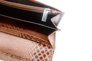 New Manzoni Mock Snake Python Skin Leather Wallet Purse  