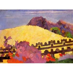  Oil Painting Parahi te Marae Paul Gauguin Hand Painted 
