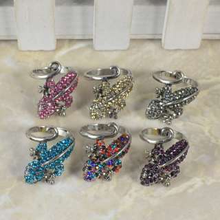 Wholesale Lot 6pc Vintage Lizard Cocktail Crystal Ring  