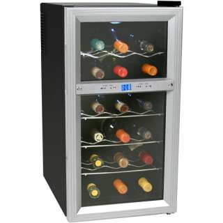 KOLDFRONT 18 BOTTLE DUAL ZONE THERMOELECTRIC WINE COOLER TWR181ES KF 