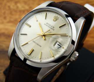 vintage rolex oyster 6694 pale yellow dial mens watch very clean