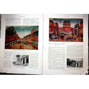  Pekin View Culture City People French Print 1935