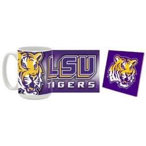  LSU Mug & Coaster Gift Box Combo Louisiana State Fightin 