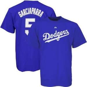 Majestic L.A. Dodgers #5 Nomar Garciaparra Royal Blue Players T shirt 