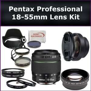 Pentax DA 18 55mm f/3.5 5.6 AL Lens Kit: Includes: 18 55mm Pentax Lens 