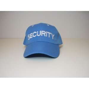   Security Baseball Hat Cap Blue Adj. Velcro Back New 