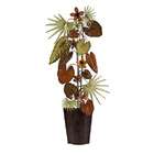 CC Home Furnishings 45 Large Wrought Iron Potted Earth Tone Tropical 